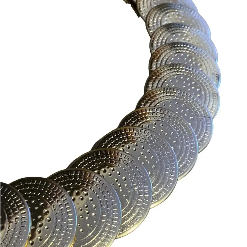 Women's Layered Beveled Metal Belt 26-36